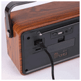 thumbnail image 3 of Radio retro AM/FM/SW/USB/TF/Bluetooth portátil recargable marrón, 3 of 5