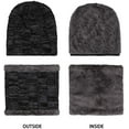 thumbnail image 5 of GRNSHTS 2-Pieces Winter Beanie Hat Scarf Set Thick Fleece Lined Warm Knit Ski Hats Skull Cap for Men & Women ,Black, 5 of 13