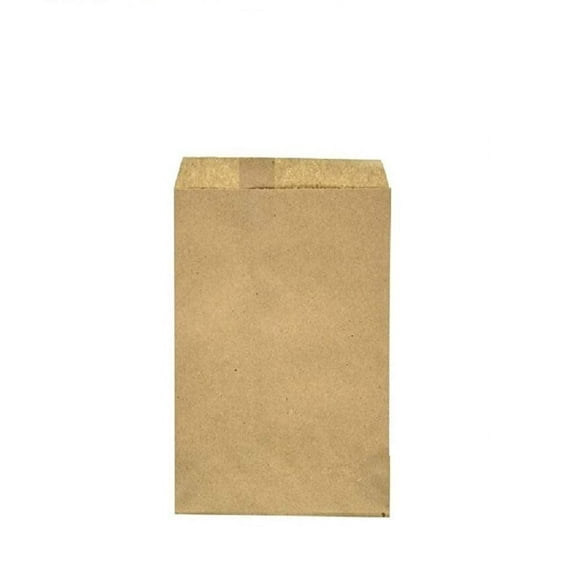 RJ Displays-100 Pack Brown Kraft Paper Bags Flat Merchandise Bags Shopping Sales Tote Bags Magazine Party Favor Bag T-Shirt Size-12" x 15" Inches