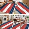 thumbnail image 6 of Rectangle Area Rug 3x5ft,Red Stripes Dark Blue Washable Carpet Non-Slip Runner Accent Rugs Indoor Floor Mat for Bedroom Living Room Decor,Abstract Geometric, 6 of 9