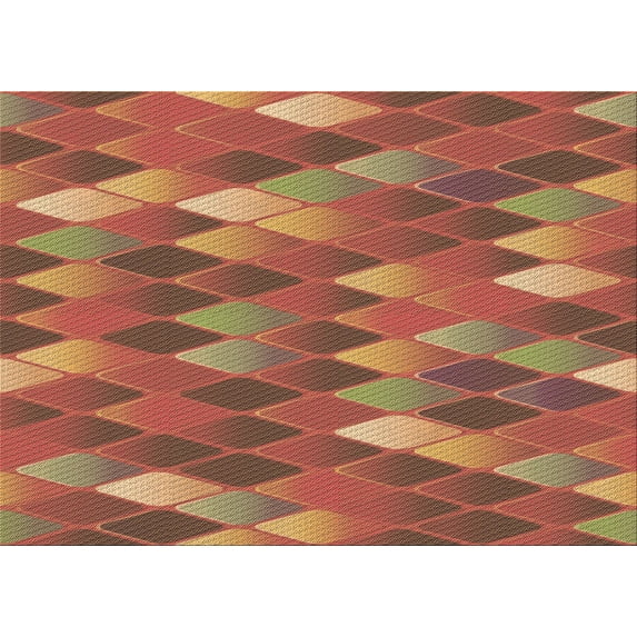 Ahgly Company Indoor Rectangle Patterned Bronze Brown Area Rugs, 5' x 7'