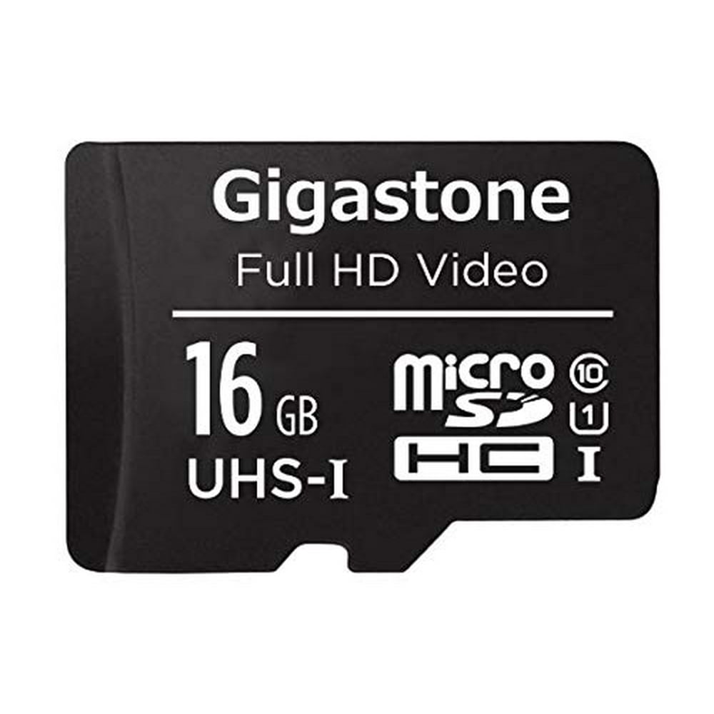 Gigastone 16GB Micro SD Card with Adapter, U1 C10 Class 10, Full HD