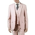 thumbnail image 2 of Adam Baker by West End Men's 91039 3-Piece Single Breasted Slim Fit 2-Button Vested Dress Suit Set - Rose Blush - 38S, 2 of 6