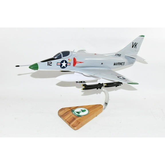 VMA-121 Green Knights A-4C Model, 1/27th Scale, Mahogany, Marines