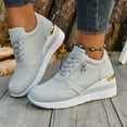 thumbnail image 5 of YLYL Women's Orthopedic Sneakers Lace up Wedge Heel Low Top Fashion Casual Walking Running Shoes, 5 of 9