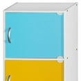 thumbnail image 3 of Hodedah 3 Door Enclosed Multipurpose Cabinet for Home and Office, Rainbow, 3 of 6