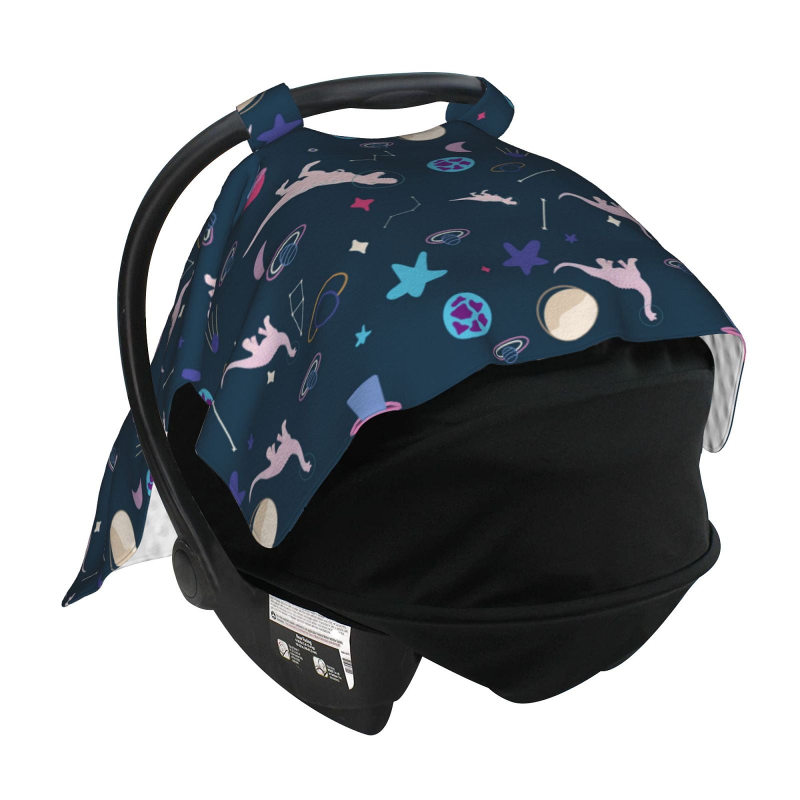 Car Seat Cover Baby - Space dinosaur B Breathable Infant Car Seat Cover for Baby Carseat, Lightweight Comfort Baby Essentials Must Haves Newborn Stuff for Girl Boy
