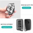 thumbnail image 4 of Key Fob Cover Compatible with Lexus ES GS NX LS RX RC GX LX 570 200 250 350 460 300 F 450h 600h Keychain Case Holder Protector,Grey, 4 of 6