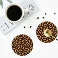thumbnail image 4 of Vsdgher Peanuts5 Print Leather Coasters for Drinks, Durable Drink Coasters 4 Set for Tabletop Protection, Luxurious Home Décor and Housewarming Gift-Round Shape, 4 of 6