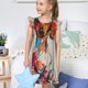 thumbnail image 4 of Balery Colorful Dachshund Art Camisón de princesa para niñas, pijama de algodón con mangas abullonadas, suave y bonito.-Small, 4 of 6