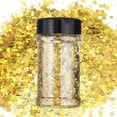 thumbnail image 1 of Uxcell 3.5 Oz/100 G Laser Gold Holographic Chunky Flare para Decoración de Festivales de Arte Cosmético, 1 of 7