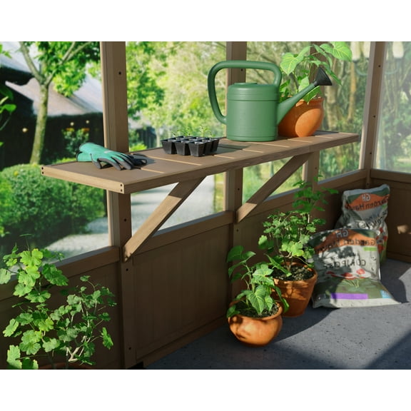 Palram - Canopia Wooden Shelf Kit for Natura Greenhouse