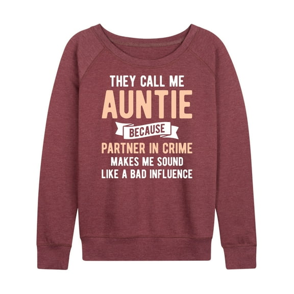 Instant Message - They Call Me Auntie - Women's Lightweight French Terry Long Sleeve Shirt