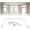 White, variant on Neighborly Nook Corner Curtain Rod, 1 Inch Heavy Duty Metal L Shaped Corner window Curtain Rod, 32-136” Adjustable Curved Curtain Rod for Corner Window White