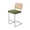 Green, variant on Hawsaiy Rattan Bar Stools Set of 2, 26" Counter Height Bar Stools with Solid Wood & Cane Back, Upholstered PU Leather Kitchen Island Stools with Chrome Metal Legs & Footrest, Brown