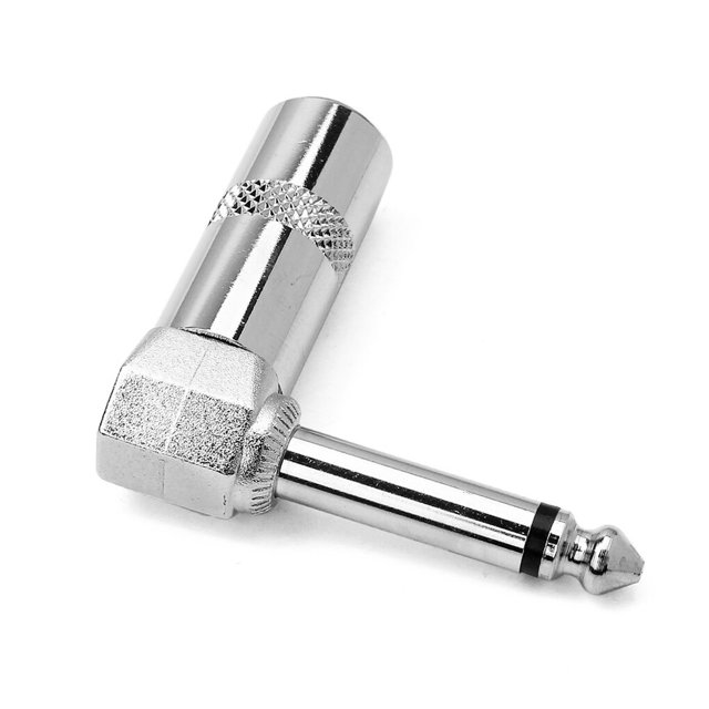 Baohd Adaptateur Audio en Forme de L 6.35mm pour Jack Mono Mic, Pièces de Rechange, Accessoires d'Instruments de Musique