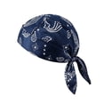 thumbnail image 2 of Unisex Quick Drying Liner Bandana Moisture Wicking Adjustable Tie Back UV Protection Head Wrap for Cycling Outdoor Sports(Navy,58cm), 2 of 5
