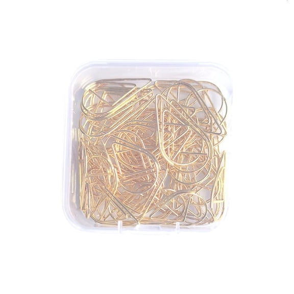 Giaone 50 Pcs Teardrop Paper Clip Lovely Paperclip Metal Bookmarks for Office