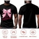 thumbnail image 5 of Mens T Shirts Pink Bowknot Snowflakes Short Sleeve Casual Men's Tee Tops Graphic T-Shirts for Teen Boys/Men, 5 of 8