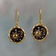 thumbnail image 2 of Nvzi Pendientes colgantes de sol y luna, pendientes redondos con forma de gota, pendientes de gancho bohemios, pendientes llamativos (dorados), 2 of 5