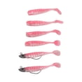 thumbnail image 4 of 2 cajas de señuelo de pesca suave Swimbait simulación de silicona suave cebo de pesca artificial para agua salada agua dulce rosa, 4 of 14