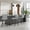 Gray, variant on Farini 26" Counter Stools Set of 2, Faux Leather Barstools, Counter Height Chairs for Kitchen Islands & Dining Rooms, Brown
