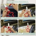 thumbnail image 4 of Uxcell 2 Pcs Flower Shaped Car Handle Straps, Car Hanging Accessories Bumper Warning Ring Drift Charm for Auto Bus Decor Interior Exterior Decoration, Green (White Strap), 4 of 6