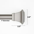 thumbnail image 5 of Mainstays 1" Nickel Square Single Curtain Rod, 30-84", Nickel, 5 of 7