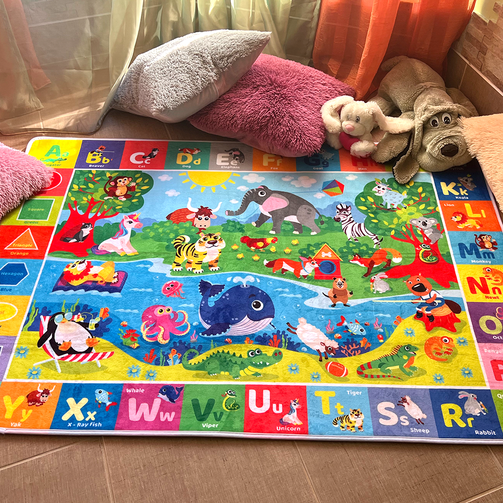 Quokka Soft Comfortable Educational ABC Baby Play Mat - Large Padded Rug for Toddlers and Infants