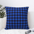 thumbnail image 4 of Yiaed Buffalo Plaid Blue Black Print Pillow Covers Super Soft Decorative Square Throw Pillow Covers Case Cushion Covers for Sofa Couch Bedroom Car Decor（No pillow core）-12"x12", 4 of 7