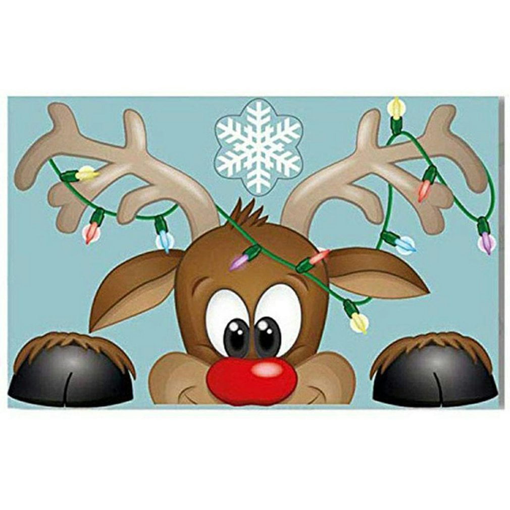 2pack Christmas Santa Claus Reindeer Snowflakes Wall Windows Door Decal Stickers 