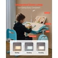thumbnail image 5 of VEVOR Kids Study Chair and Desk Set, Study Desk and Chair for Kids with Table Lamp, Adjustable Height & 0-40° Tilted Desktop Kids Desk and Chair, Children Study Table for Bedroom & Study Room, Blue, 5 of 9