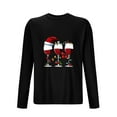 thumbnail image 4 of QIUOMBBP Big and Tall Shirts for Men Christmas Graphic Print Long Sleeve Pullover Casual Muscle Fit Tees Tops, Black, M, 4 of 5