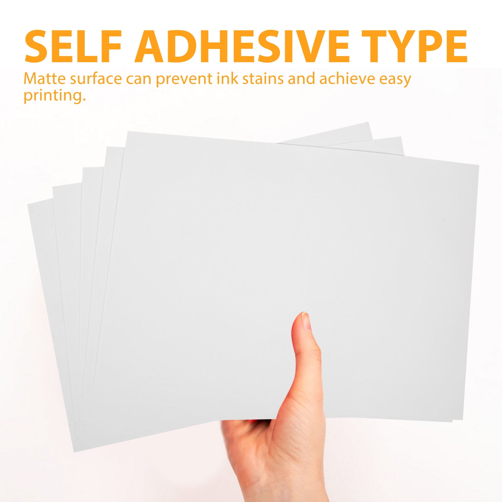 Masteelf 100 Sheets A4 Printable Sticker Paper Labels Self-Adhesive Decals for Inkjet and Printers