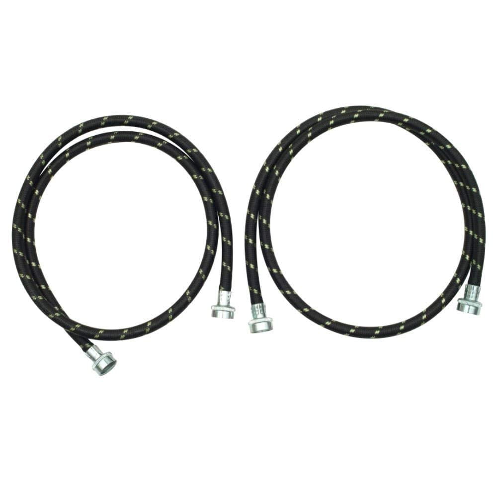 Whirlpool Genuine OEM Washer Fill Hose Kit - 2 Pack, 6 Feet Each, Black Nylon Braided (Replaces 8212638RP, 8212637, Etc.)