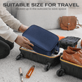 thumbnail image 3 of Toiletry Bag for Men, PU Leather Travel Toiletry Organizer with Handle, Water Resistant Travel Essentials for Women, Travel Storage Bags with Divider for Cosmetics Toiletries Brushes Tools, Blue, 3 of 7