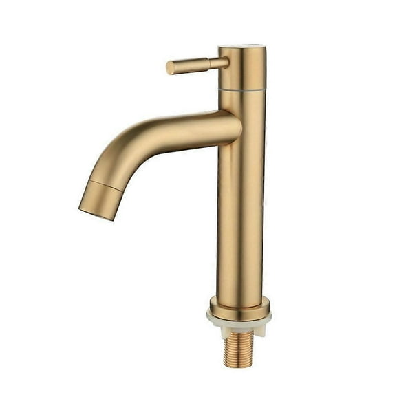 Brush Gold Single Basin Faucet 304 Material Basin Mixer Bathroom Sink Faucet Water Wash Mixer Tap-A