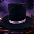 thumbnail image 3 of QSAWXQZ Men's Halloween Top Hat Tall Crown Brimmed Party Hat Free Size, 3 of 5