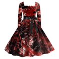 thumbnail image 1 of WILLBEST Vestidos de Verano para Mujer Vestido Acampanado Estampado sin Mangas Vestido Túnica Vestidos de Invitada de Boda Grande​​, 1 of 2