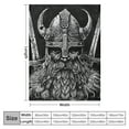 thumbnail image 4 of Flannel Throw Blanket Norse God with and Viking Warrior Engraving Style on The Black Home Decorative Warm Cozy Soft Blanket for Couch Sofa Bed, 4 of 6