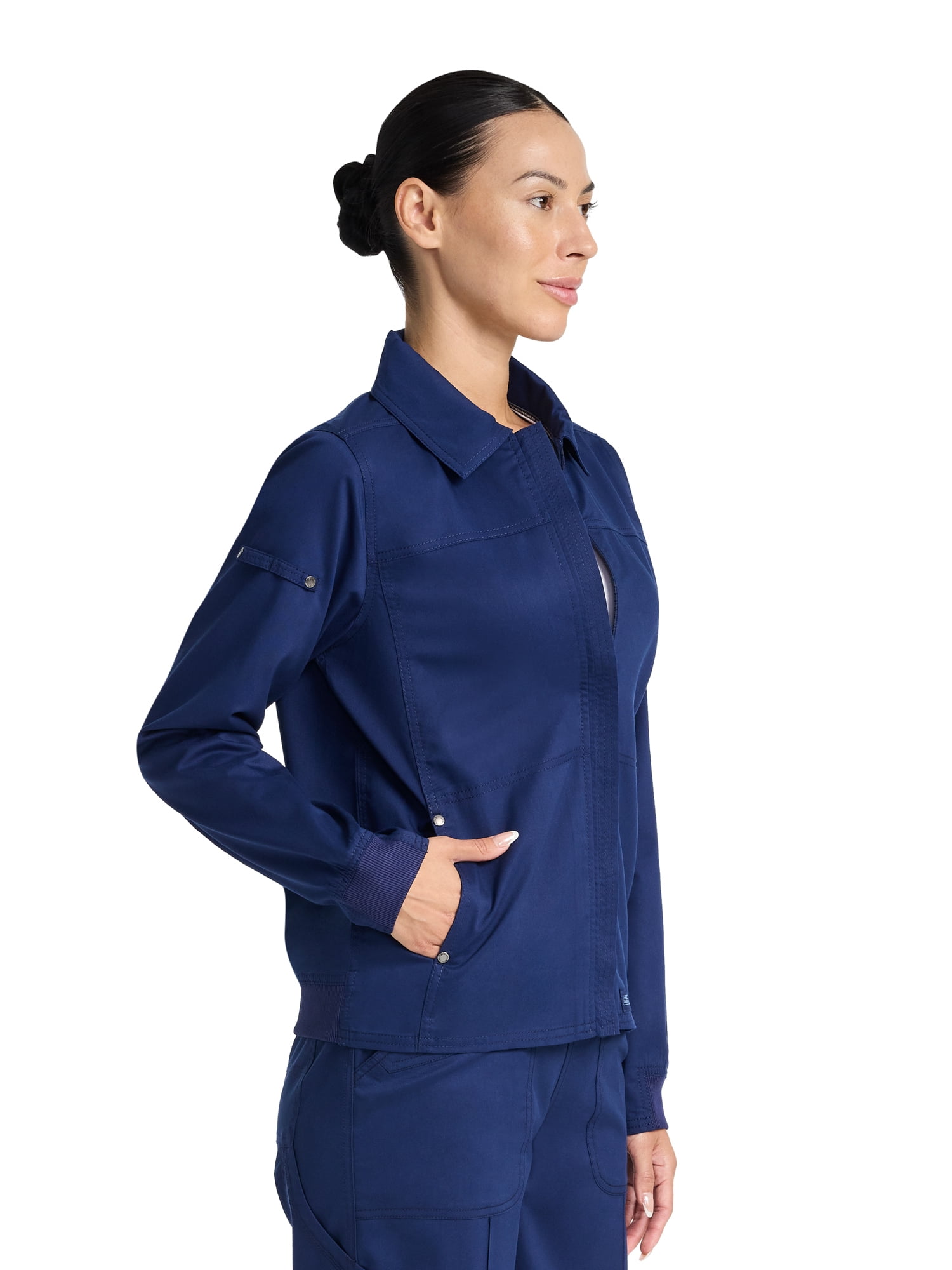 Genuine Dickies Women's Collared Zip Scrub Jacket