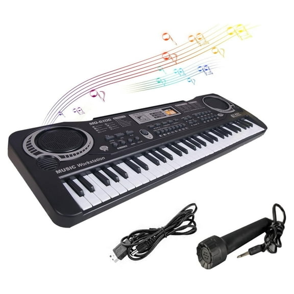 61 Keys Black Digital Music Electronic Keyboard KeyBoard Electric Piano Kids Gift Musical Instrument
