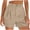 Khaki, variant on UVEASISHA Women Cotton Linen Shorts High Waisted Wide Leg Dress Shorts Pleated Button Work Shorts Business Casual Short Pants with Pockets Khaki M