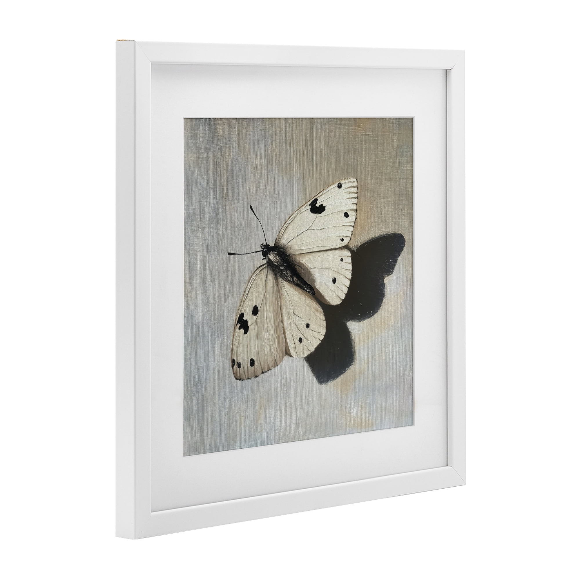 Stupell Industries Velvet's Butterfly Wings White Framed Print Under Glass, design by Svetlana Aleynikova