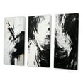 thumbnail image 3 of Designart "Beyond Boundaries Minimal Black and White Abstract III" Abstract Painting Wall Art Set Of 3 - Modern Black Canvas Set For Living Room Decor, 3 of 6