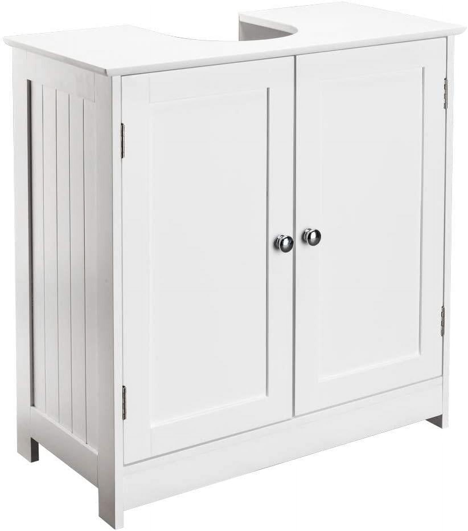 Pedestal Sink Storage Cabinet, Under Sink Cabinet, Bathroom Vanity Cabinet  with Double Doors and Adjustable Shelf, White - AliExpress