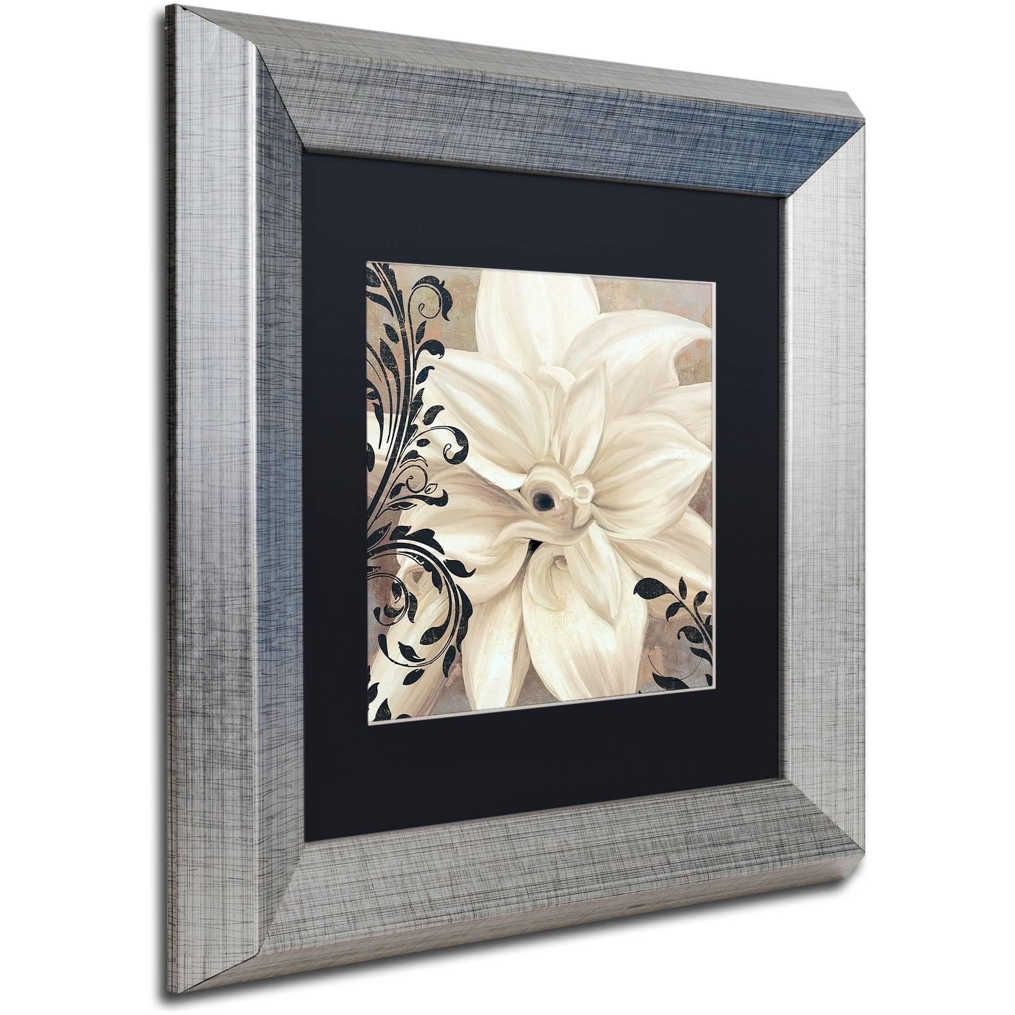 Trademark Fine Art "Winter White II" Canvas Art by Color Bakery Black Matte, Silver Frame