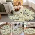 thumbnail image 5 of Round Area Rugs Collection 8 Ft, Cartoon Tractor Non-Slip Residential Carpet, Cute Green Digger Shovel Truck Rustic Indoor Crawling Mats Runner Rugs for Living Room/Dining Room/Bedroom, 5 of 8