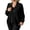 Black, variant on Women's Casual Zip Up Bomber Jacket Lightweight Long Sleeve Sweatshirt Coat Crew Neck Loose Fit Outerwear with Pockets Fashion Fall Spring Jacket