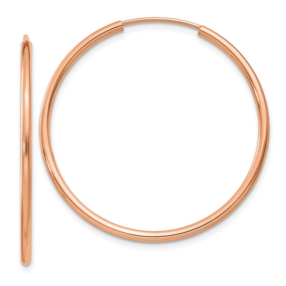 Primal Gold 14 Karat Rose Gold Endless Tube Hoop Earrings